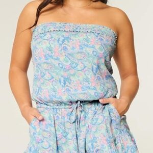 Strapless Paisley Dress